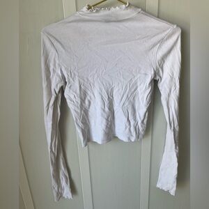 Brandy Melville White Long Sleeve Top Size Small